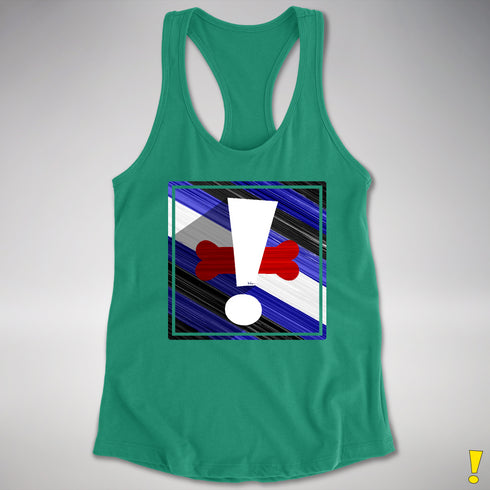 Puppy Pride Flag Exclamation Point Racerback Tank